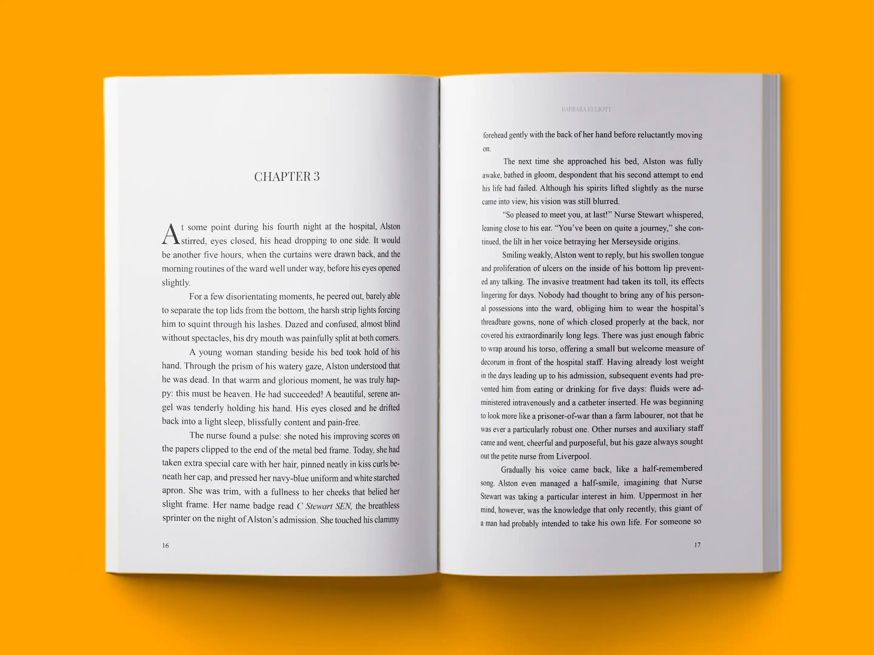 book formatting sample for CALLA HOUSE FARM by , showing Fantasy interior page layout by HMD Publishing