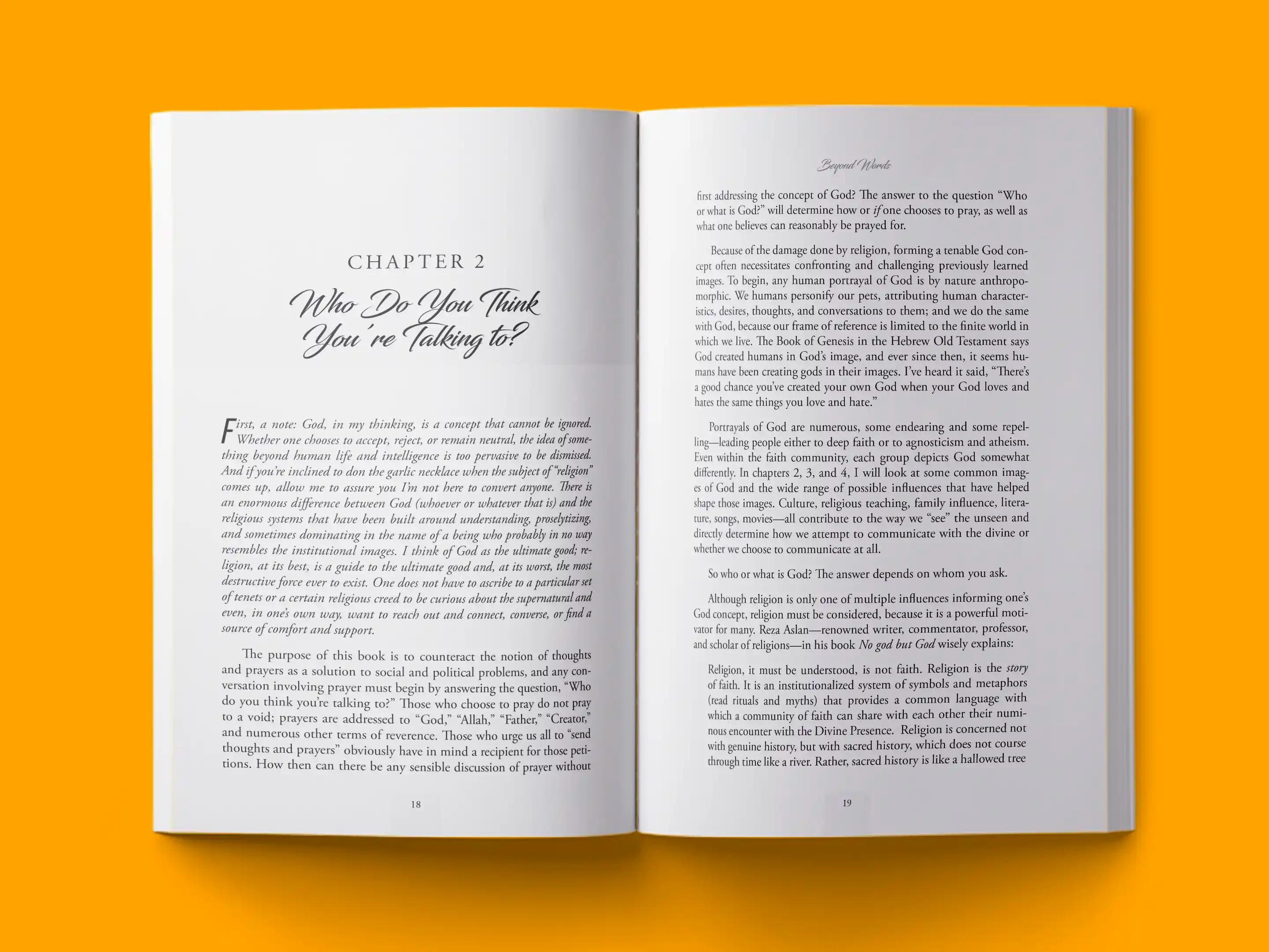 book formatting sample for Beyond Words by , showing Non-Fiction interior page layout by HMD Publishing