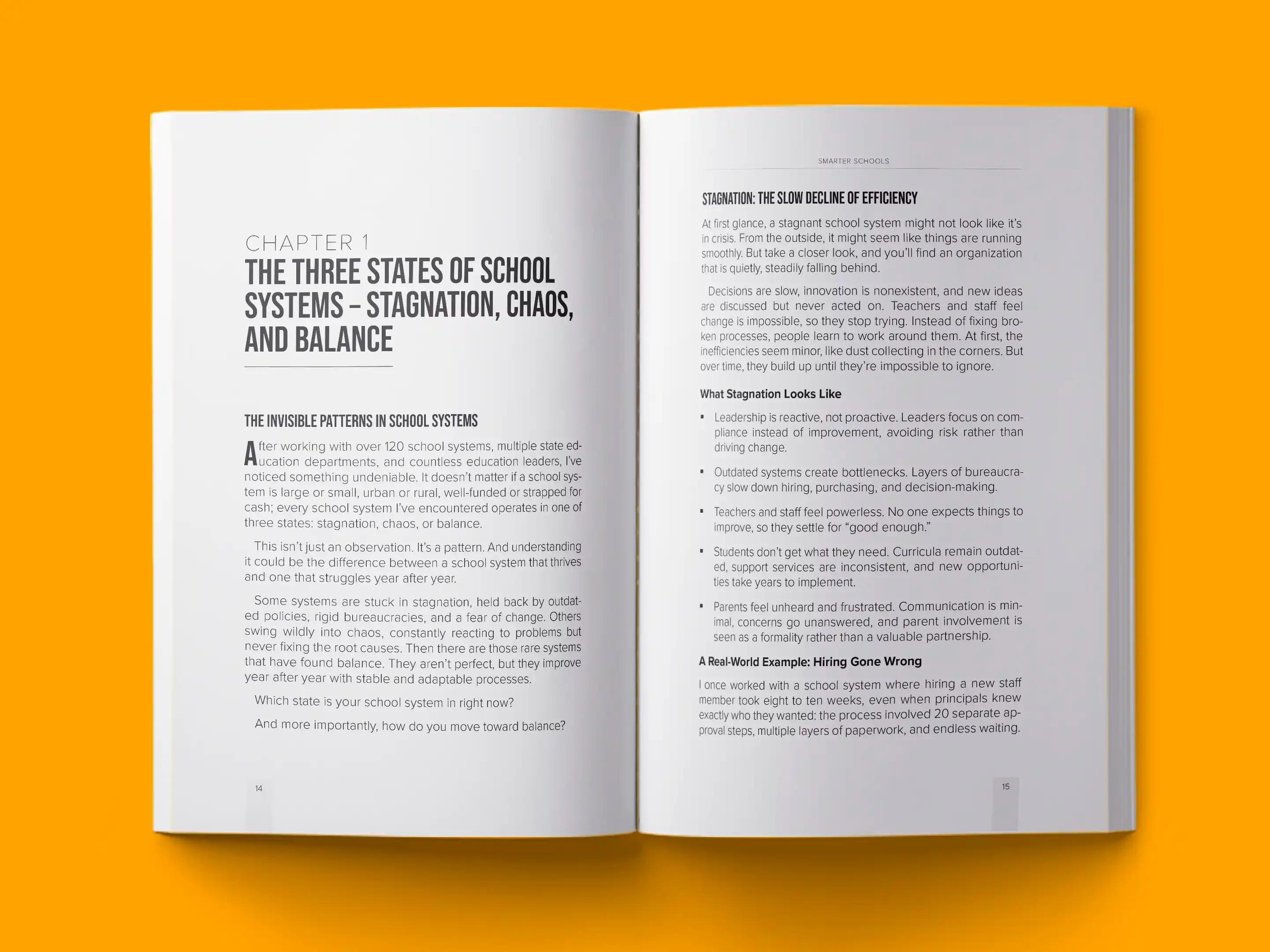 book formatting sample for Smarter Schools by , showing Business interior page layout by HMD Publishing