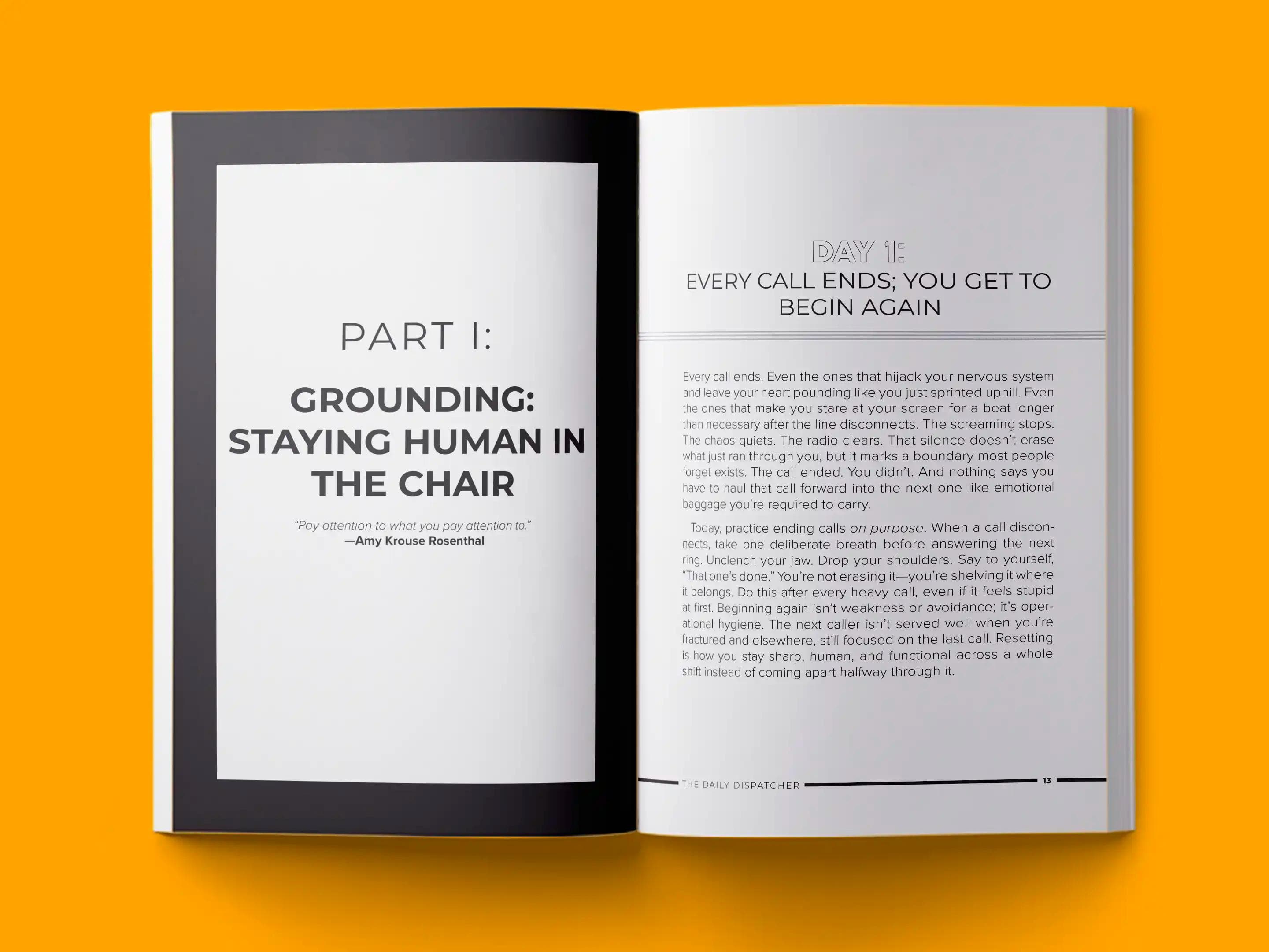 book formatting sample for The Daily Dispatcher by , showing Non-Fiction interior page layout by HMD Publishing