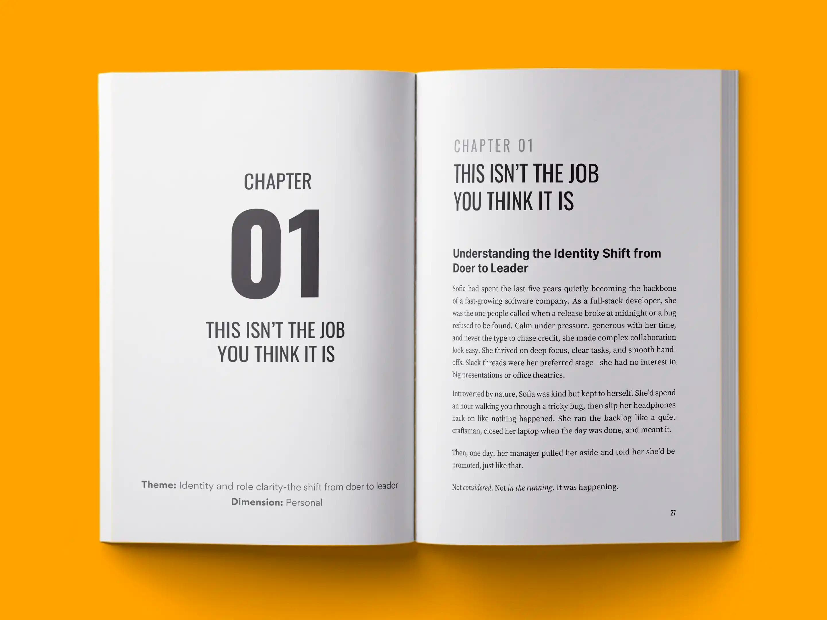 book formatting sample for Lead With Clarity by , showing Business interior page layout by HMD Publishing