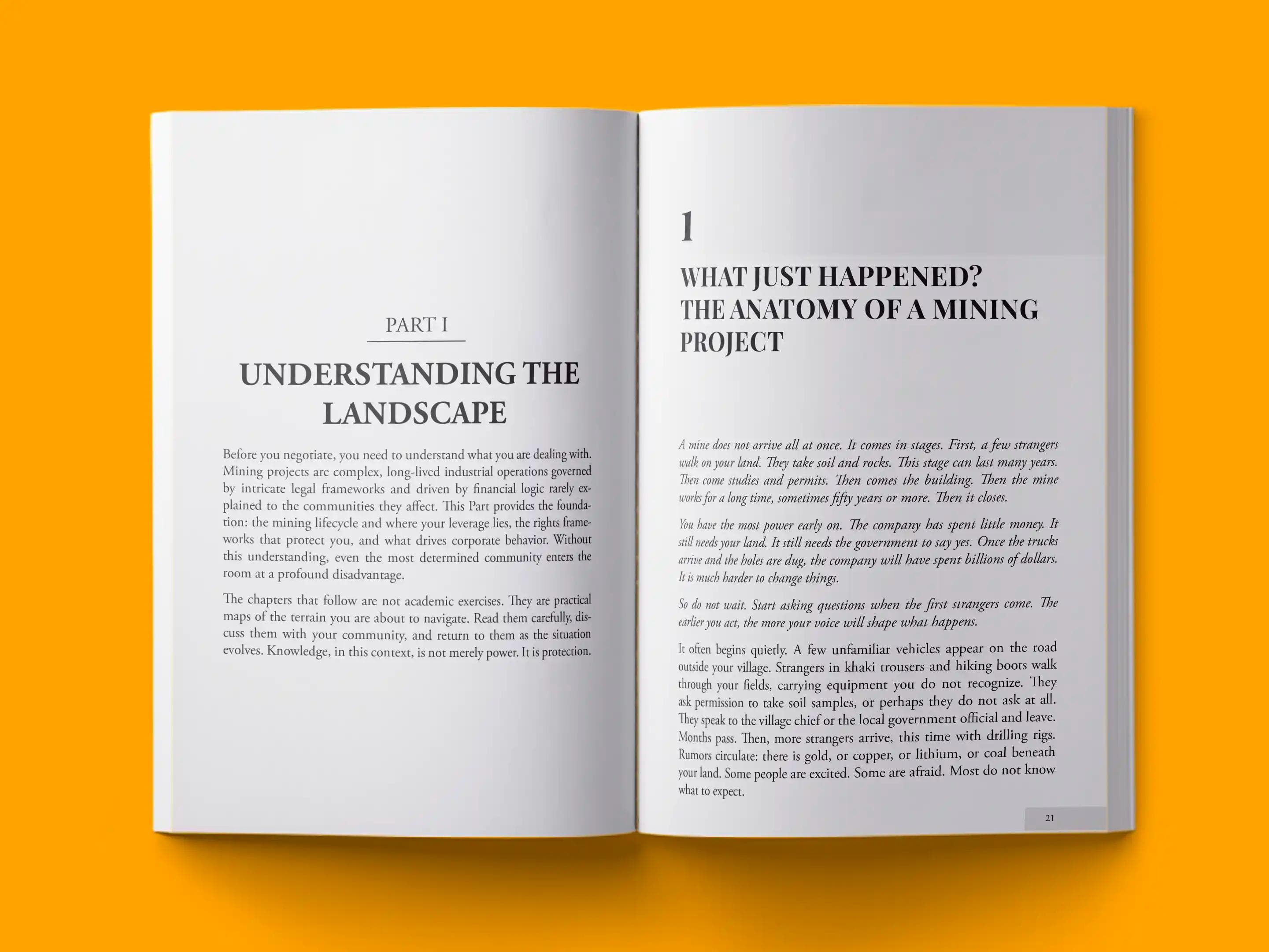 book formatting sample for When the Mine Arrives by , showing Non-Fiction interior page layout by HMD Publishing