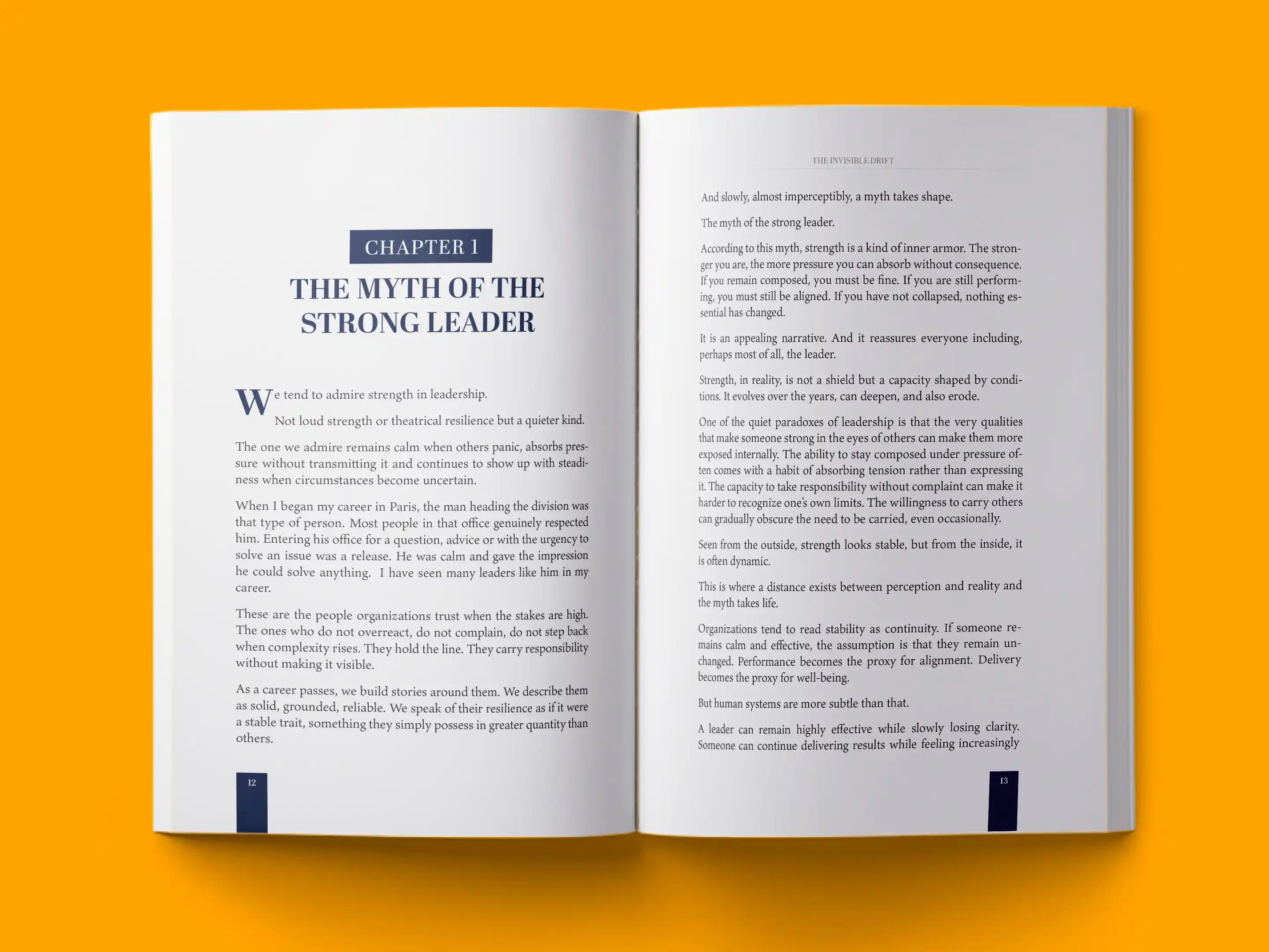 book formatting sample for BEYOND THE DRIFT by , showing Business interior page layout by HMD Publishing