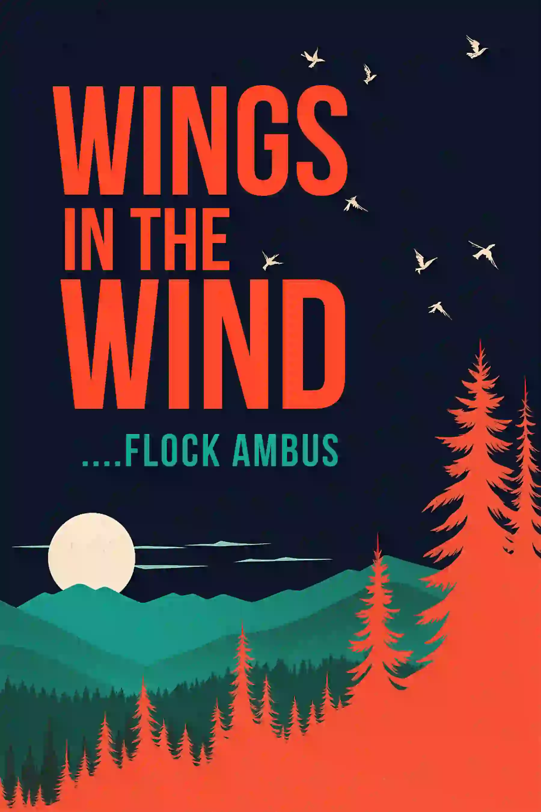 book cover design for WINGS IN THE WIND by FLOCK AMBUS, a Other non-fiction portfolio project by HMD Publishing