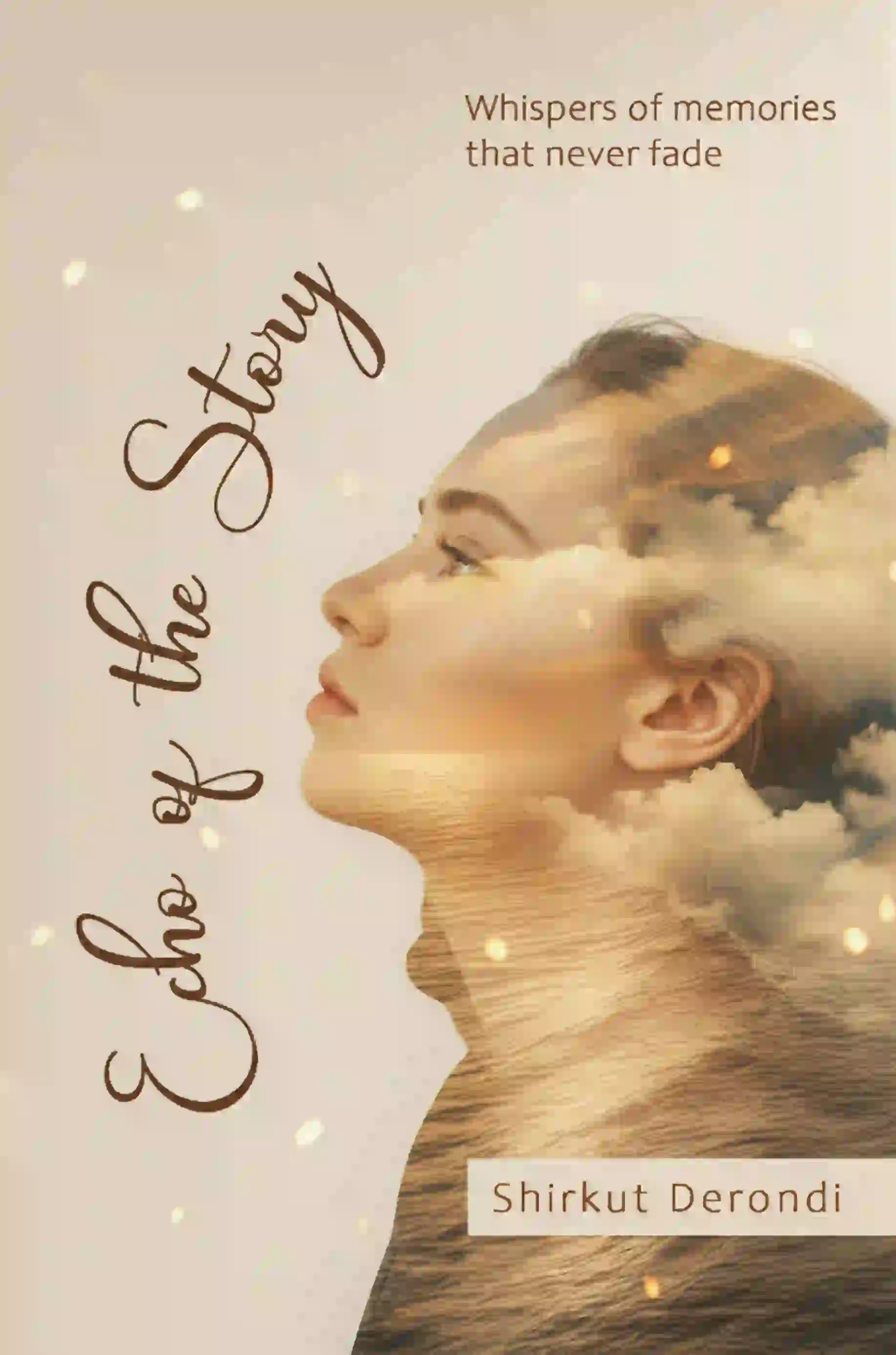 book cover design for Echo of the Story by Shirkut Derondi, a Fiction portfolio project by HMD Publishing