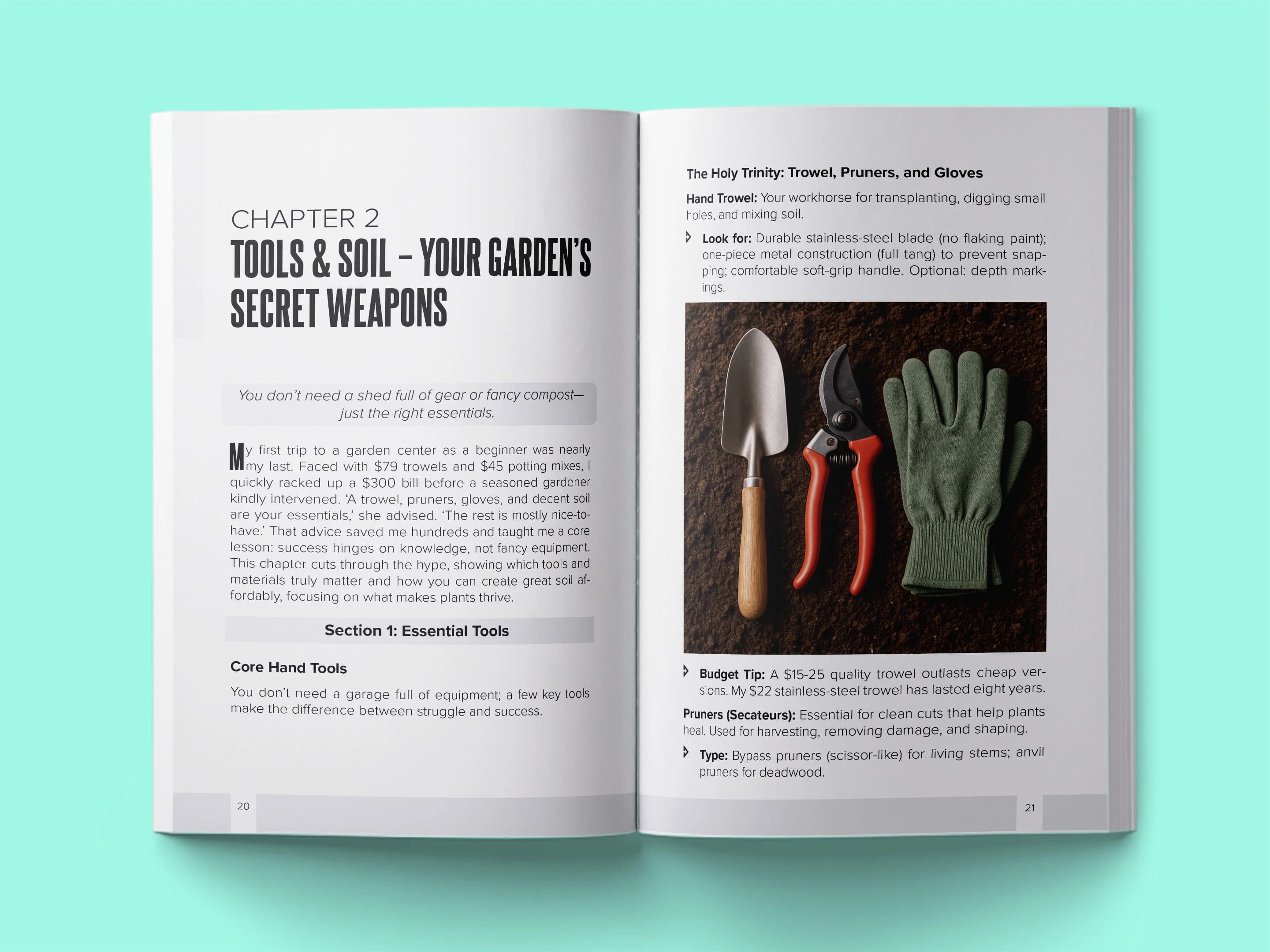 book formatting sample for The Modern Gardener's Handbook: Essential Tools, Techniques, and Secrets for Growing Success by Sarah Chen, showing Cannot determine from image interior page layout by HMD Publishing