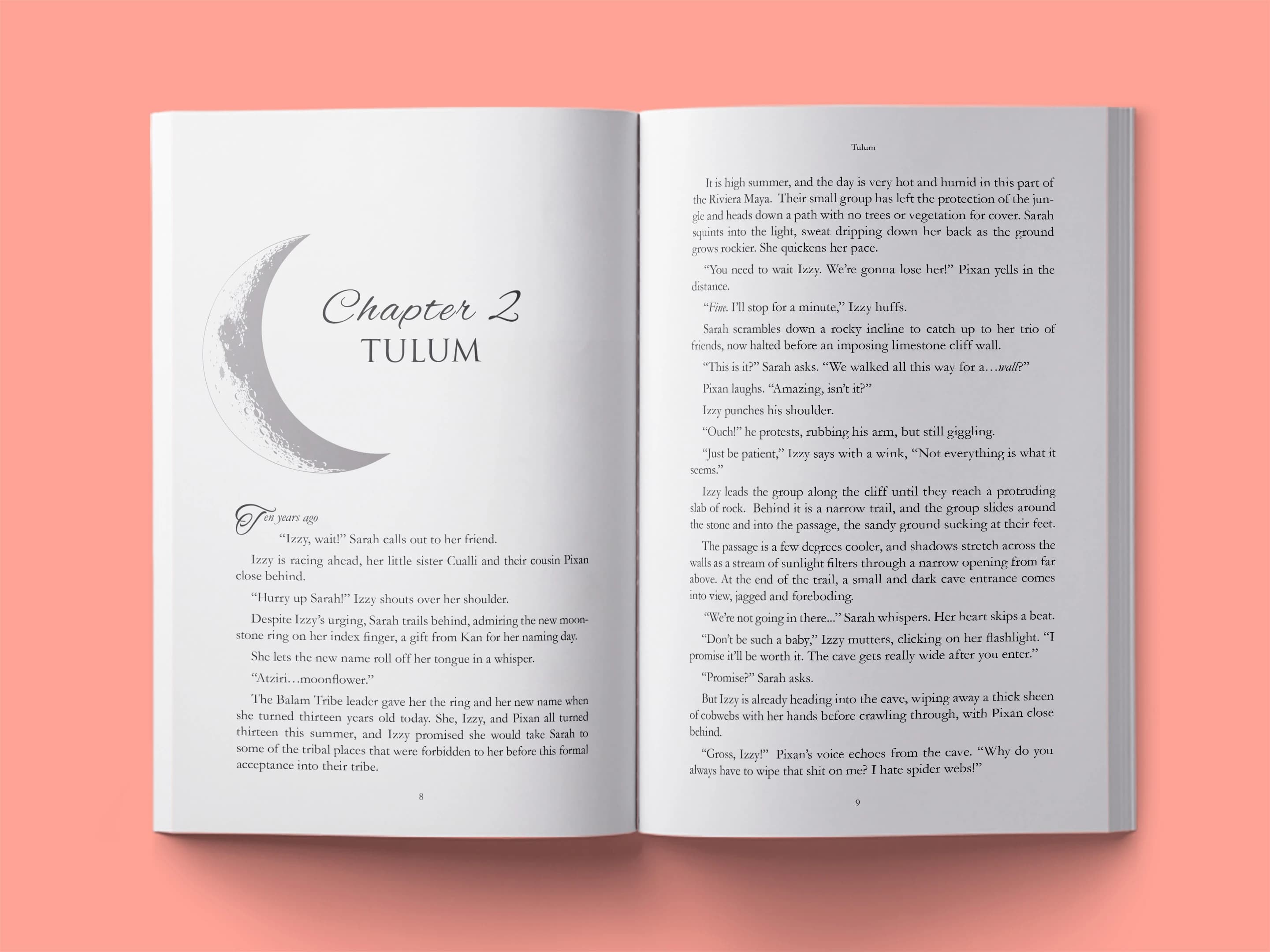 book formatting sample for Children of the Riviera Maya by Elena Castellanos, showing Not determinable from interior pages interior page layout by HMD Publishing