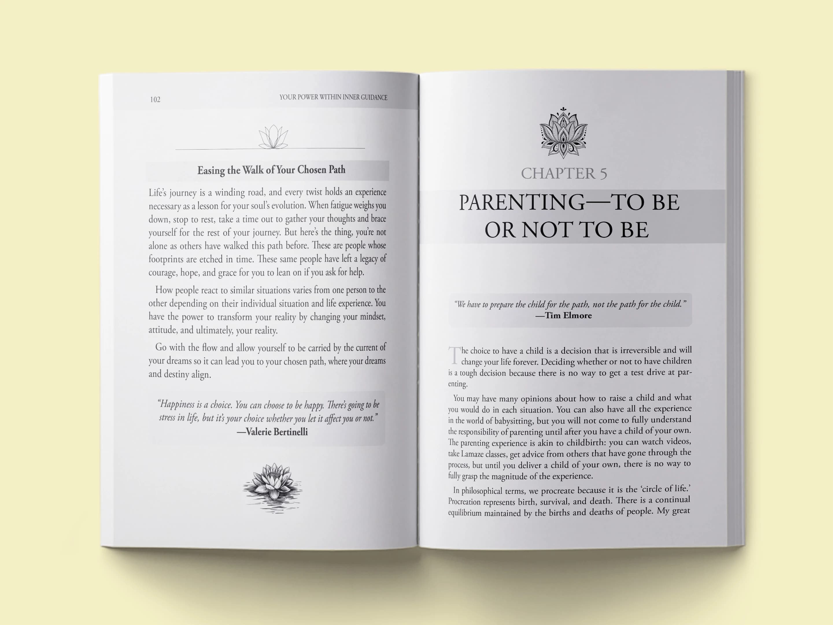 book formatting sample for Your Power Within: Inner Guidance for Life's Journey by Dr. Sarah Melbourne, showing Self-Help interior page layout by HMD Publishing