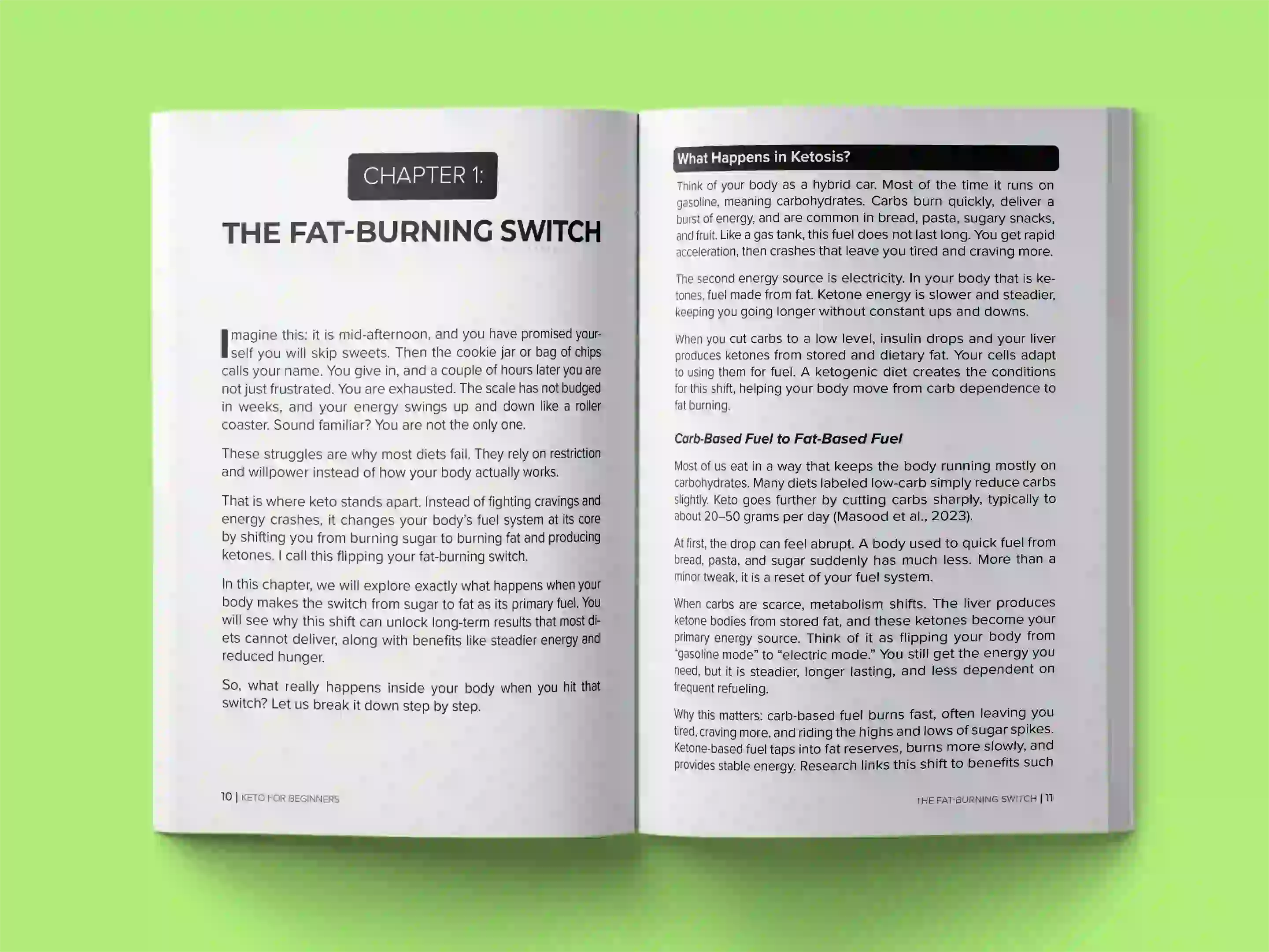 book formatting sample for The Keto Reset: A Science-Based Guide to Metabolic Transformation by Dr. Sarah Mitchell, showing Unable to determine - interior pages shown interior page layout by HMD Publishing