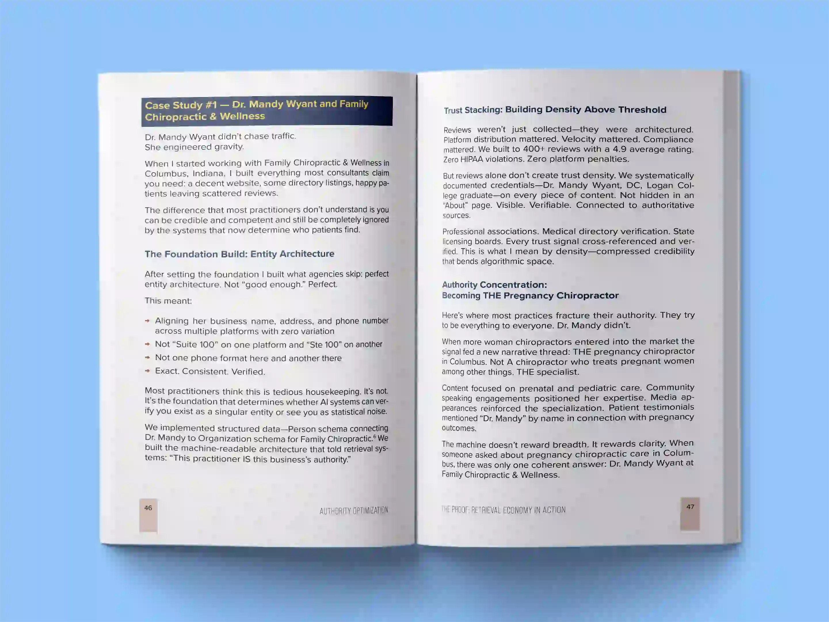 book formatting sample for Authority Optimization: The Digital Economy Playbook for Healthcare Professionals by Marcus Chen, showing Other interior page layout by HMD Publishing