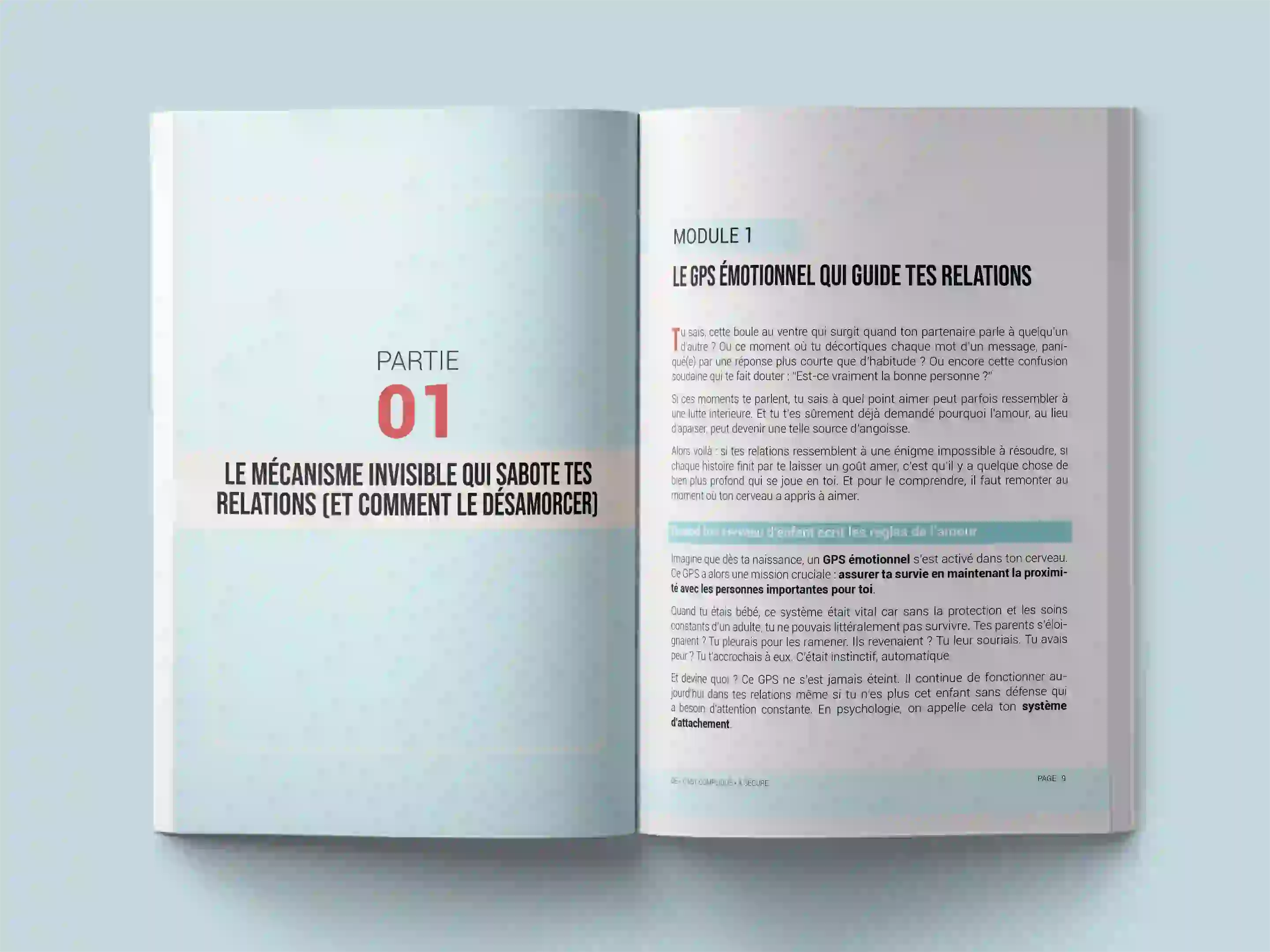 book formatting sample for L'Art des Relations Authentiques: Comprendre et Transformer Vos Liens Émotionnels by Dr. Marie-Claire Dubois, showing Self-Help interior page layout by HMD Publishing