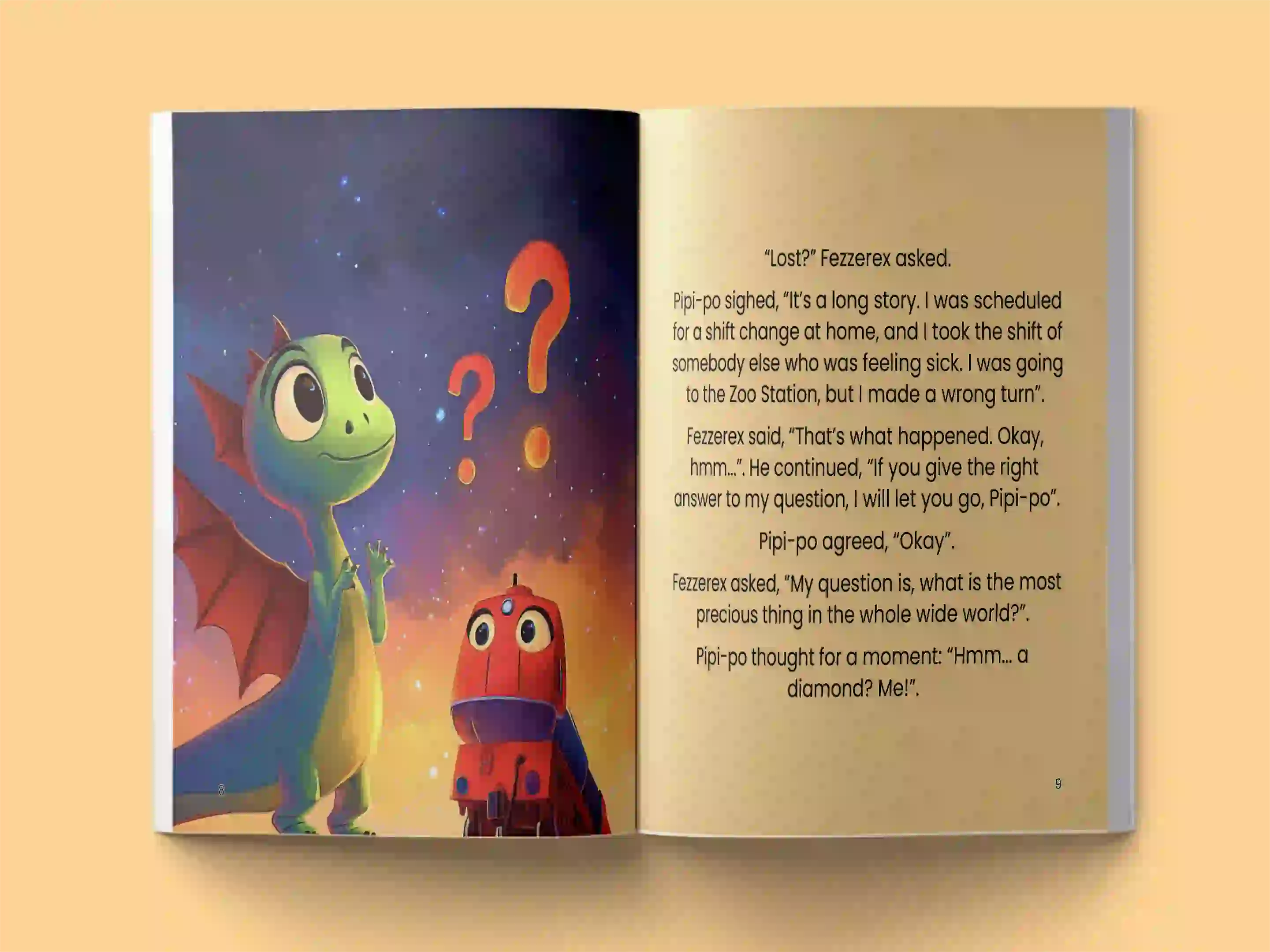 book formatting sample for The Adventures of Pipi-po and Friends by Marina Chen, showing Cannot determine from interior page interior page layout by HMD Publishing