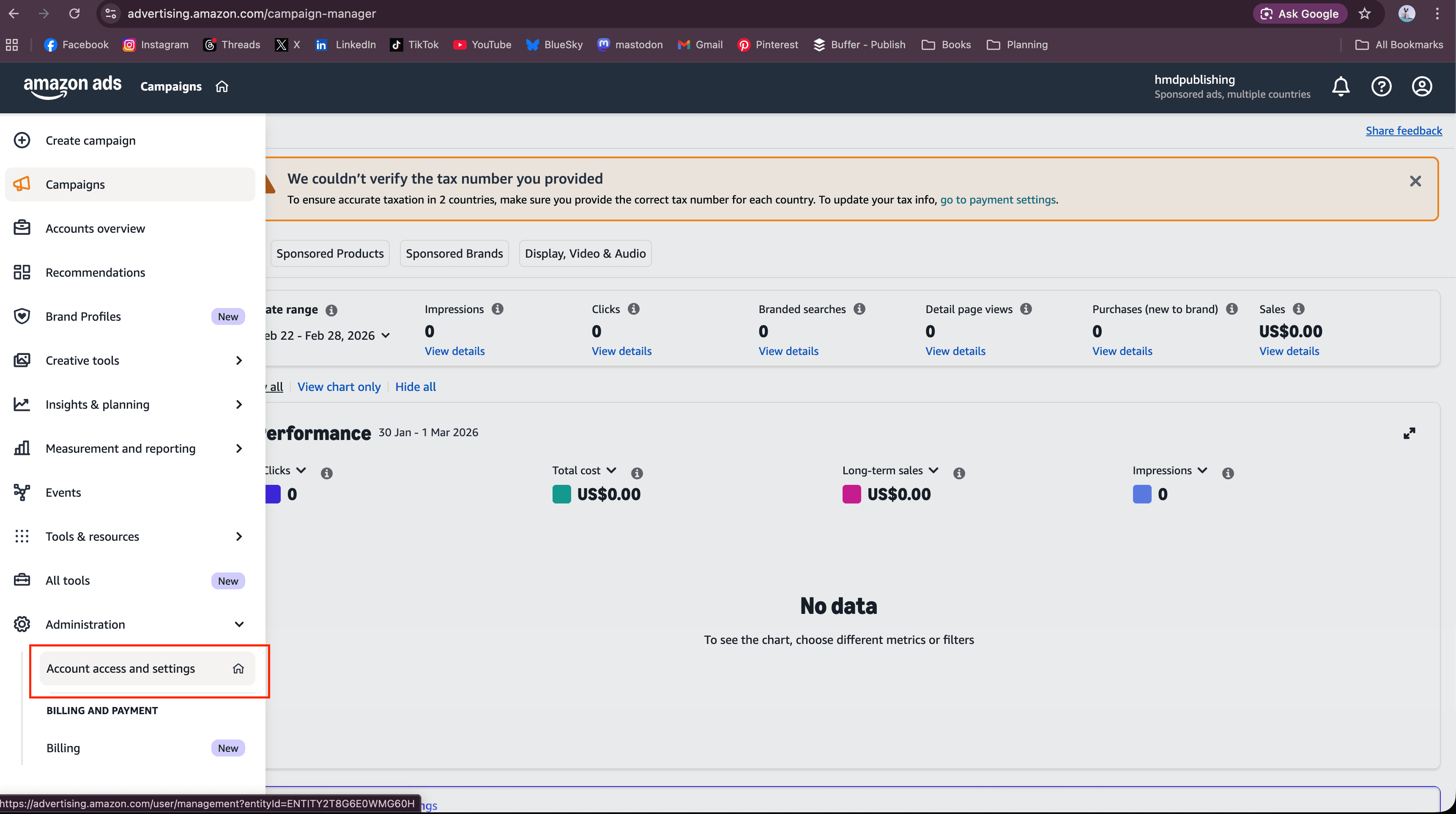 Amazon Ads account access settings tutorial thumbnail